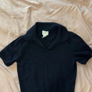 dark blue sweater top polo 6 / S·Very good·H&M